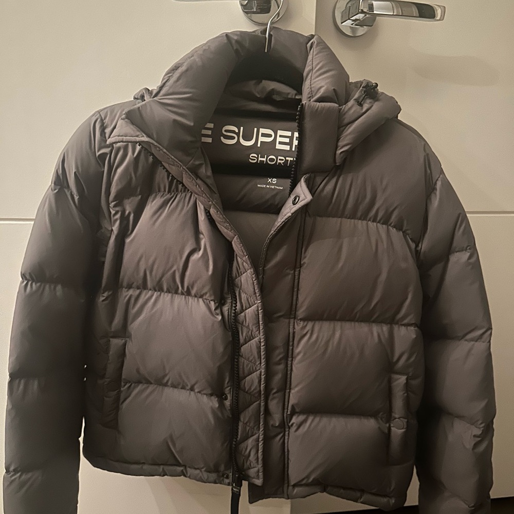 Aritzia Super Puff Jacket - Dark Gray